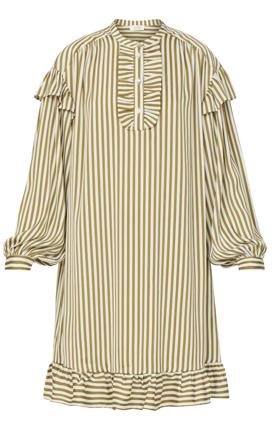 Love & Divine Kjole - Love1035-3 - Green Stripe