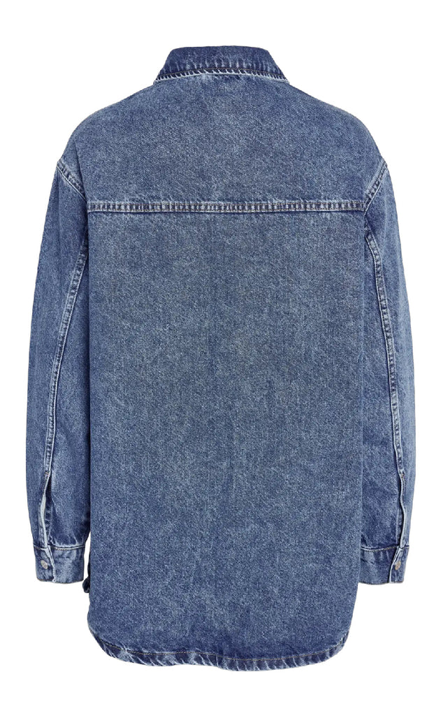 Nosiy May Jakke - Alva L/S - Medium Blue Denim