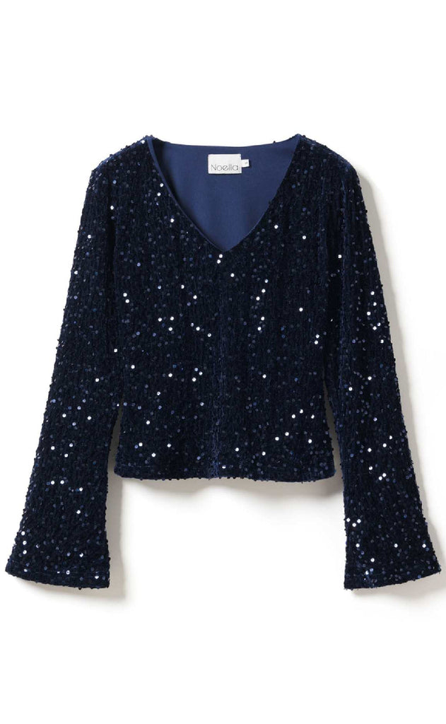 Noella Bluse - Lucille - Navy Blue
