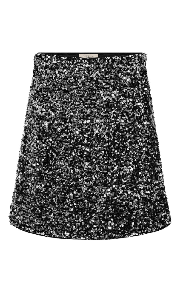 Freequent Skjørt - Lune - Black w. Silver