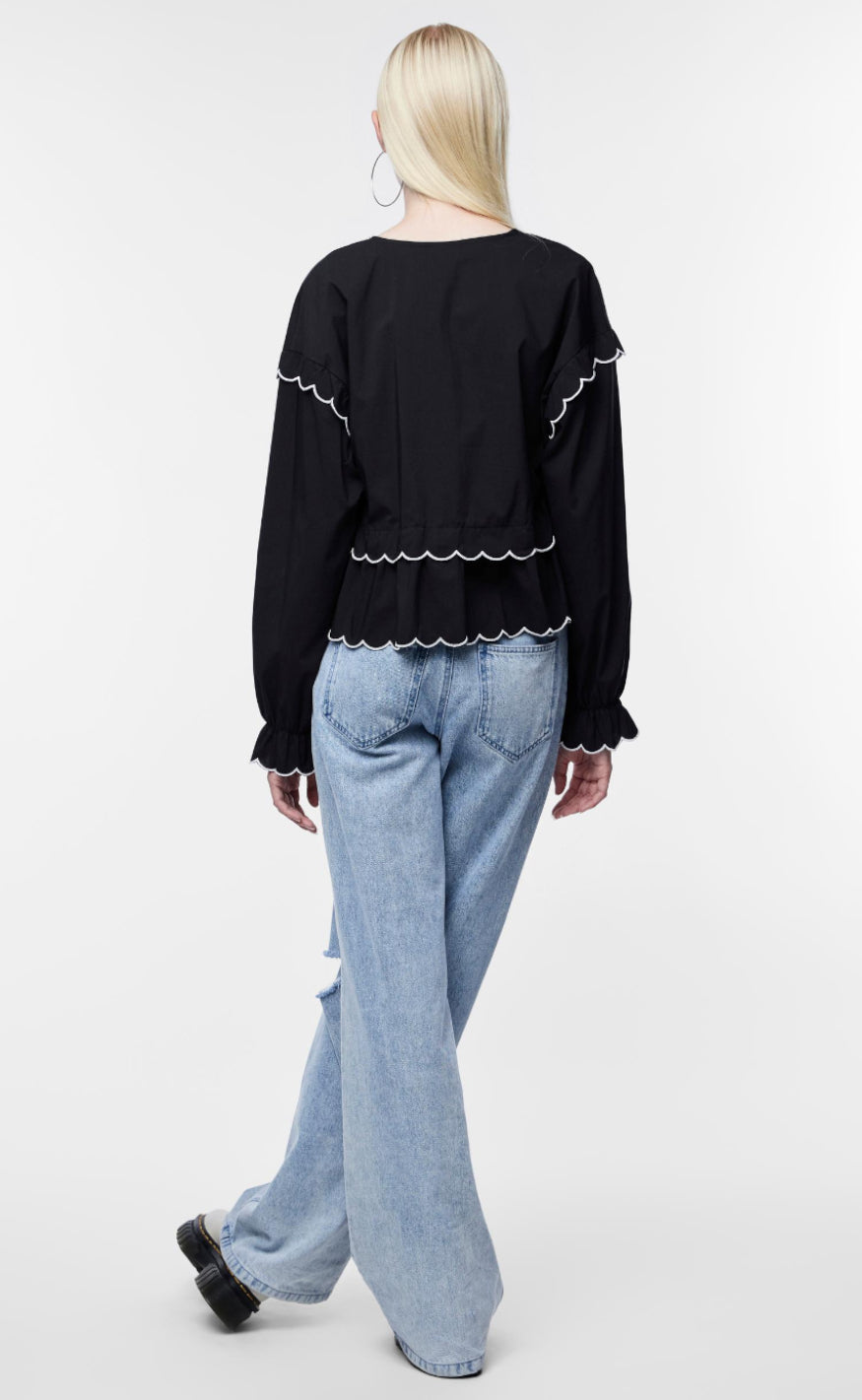 PIECES Topp - Luna - Black