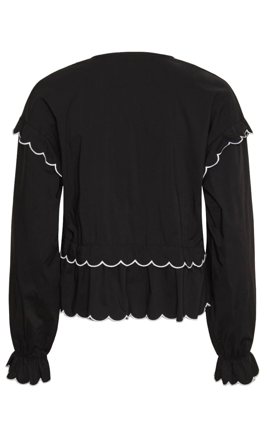 PIECES Topp - Luna - Black