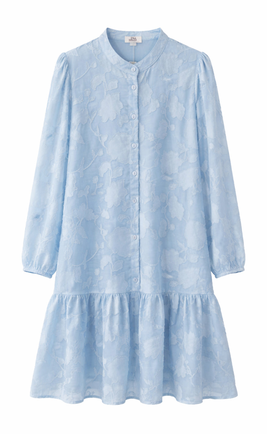 Say INA Copenhagen Kjole - Luna - Light Blue Flower