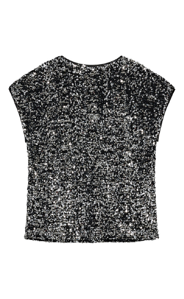 Freequent Bluse - Lune - Black w. Silver