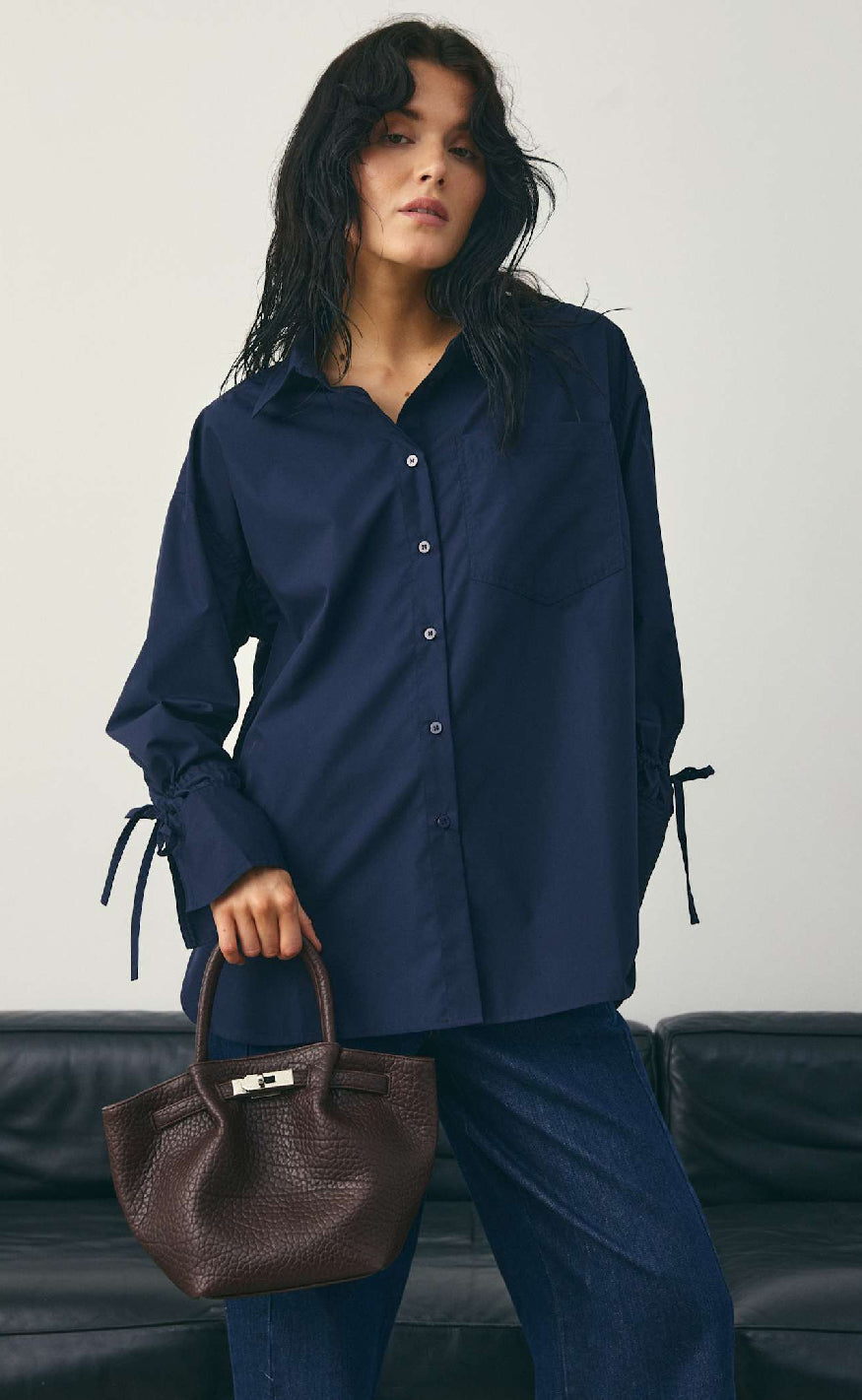 Noella Bluse - Luwana - Navy Blue