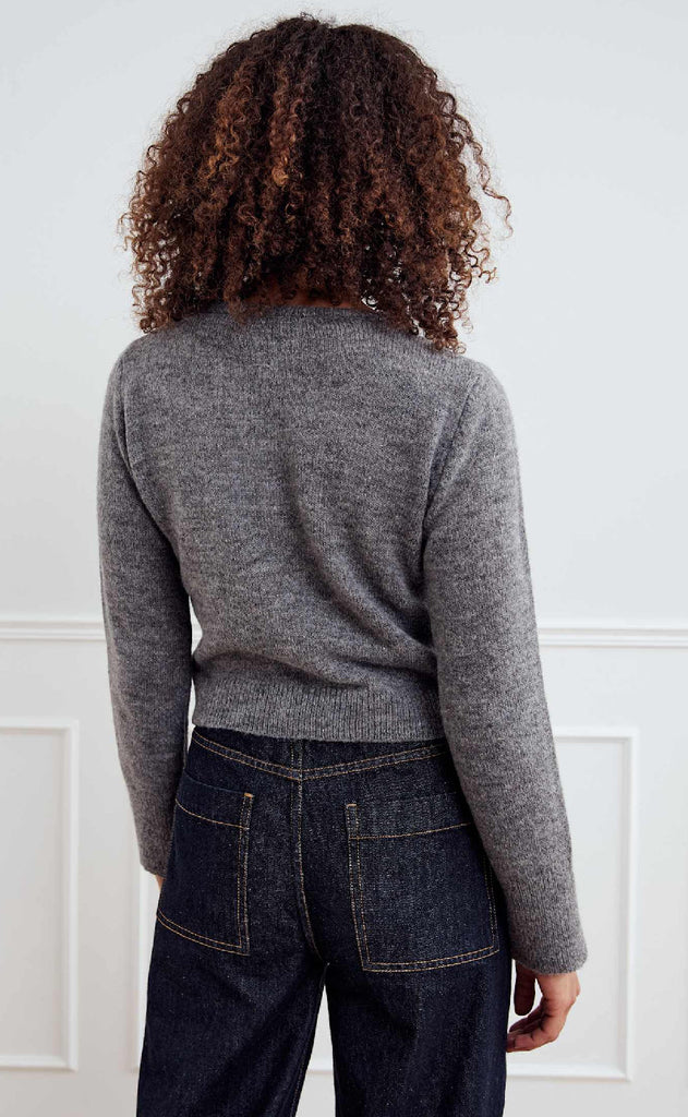Noella Cardigan - Lya Knit - Dark Grey Melange
