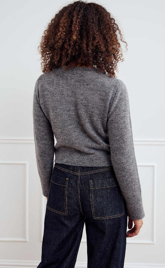 Noella Cardigan - Lya Knit - Dark Grey Melange