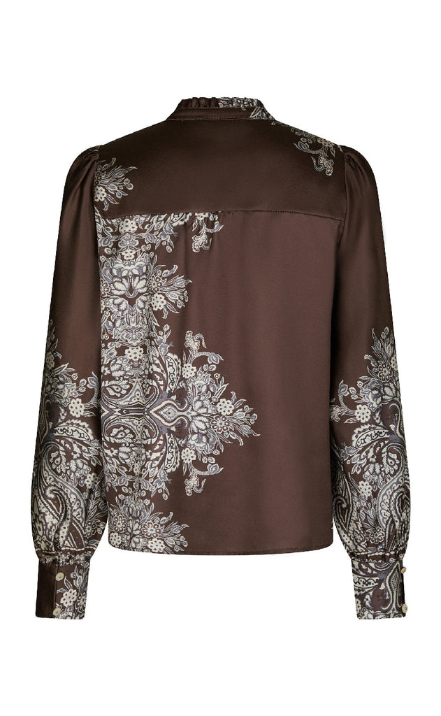 Neo Noir Bluse - Massima - Dark Brown