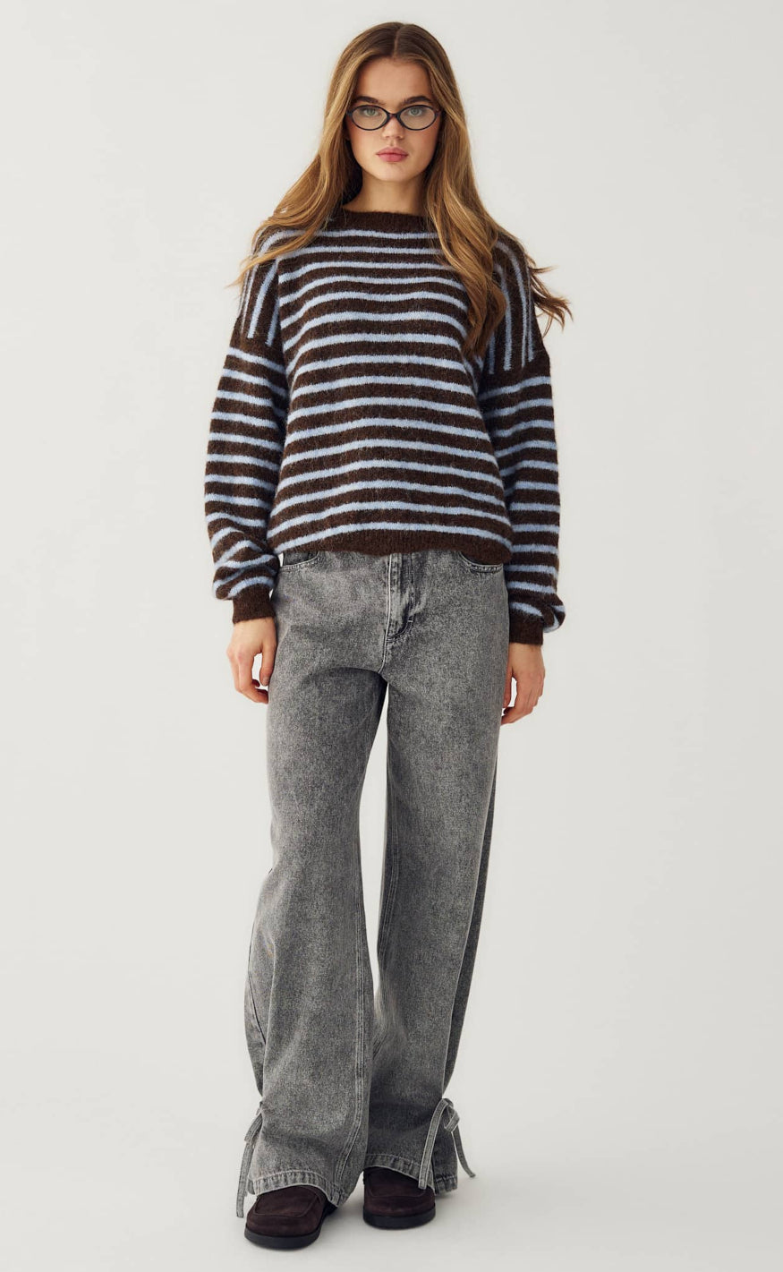 Noella Genser - Mafalda - Brown Blue Stripe