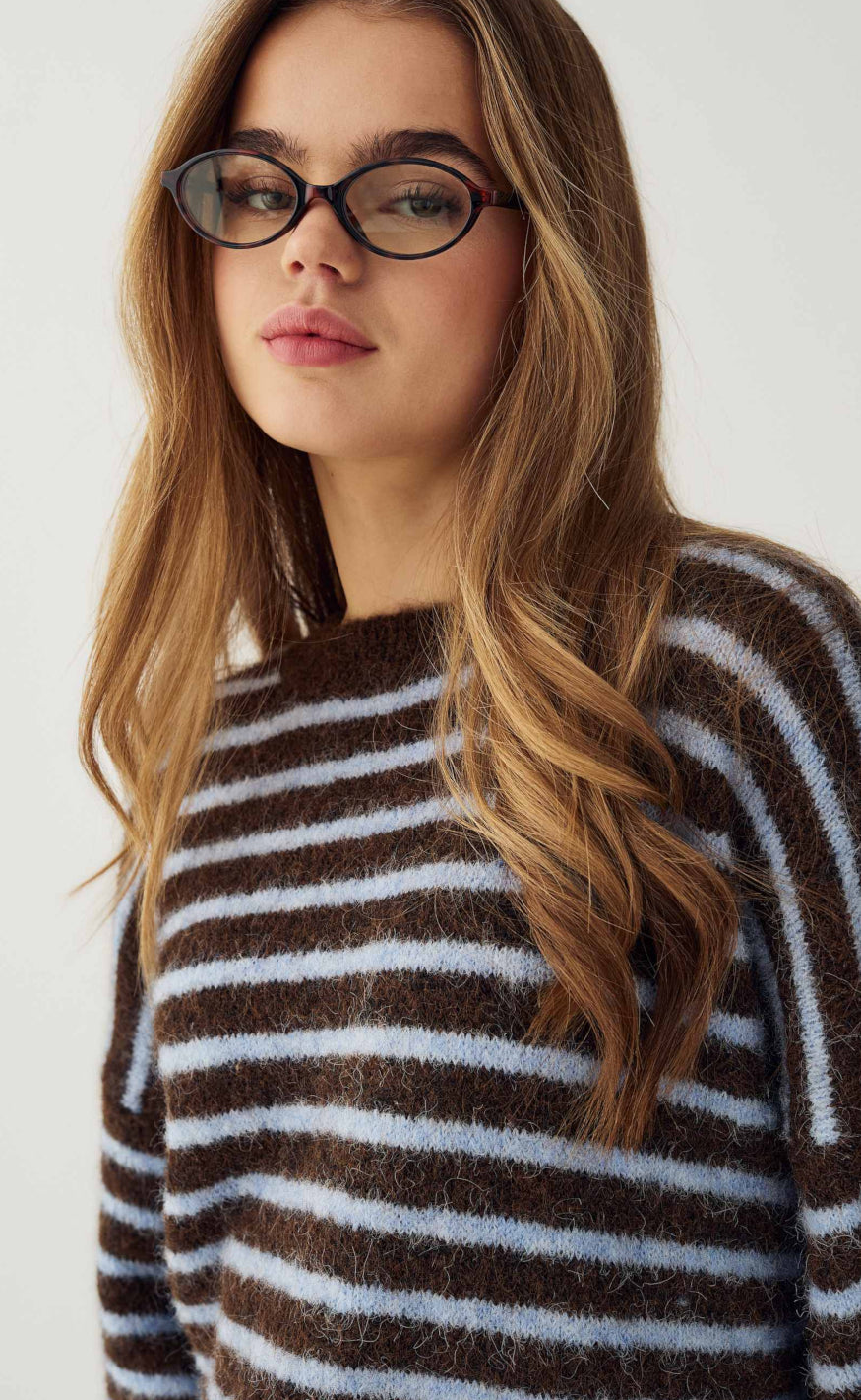 Noella Genser - Mafalda - Brown Blue Stripe