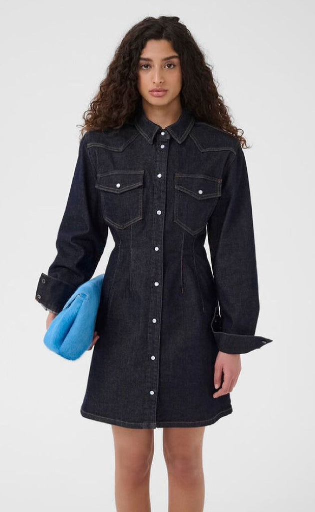 Gestuz Kjole - Mae - Dark Blue Rinse