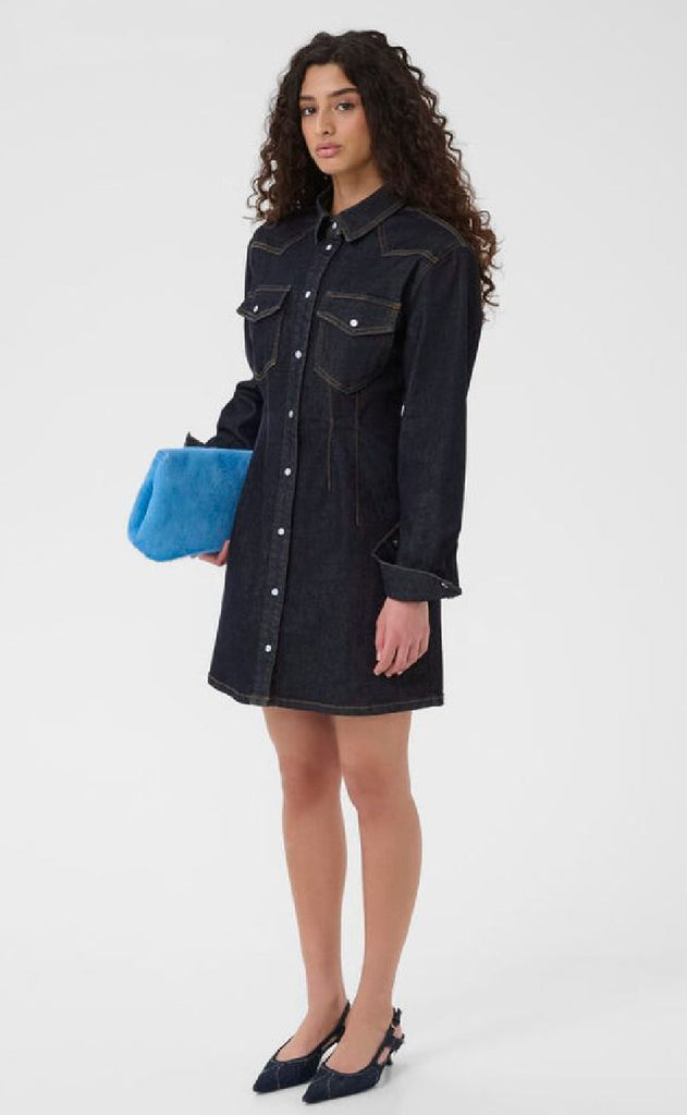 Gestuz Kjole - Mae - Dark Blue Rinse