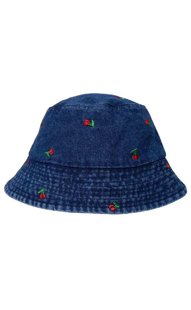 Black Colour Hatt - Maluca - Dk. Blue Denim/Cherry