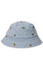 Black Colour Hatt - Maluca - Lt. Blue Denim/Cherry