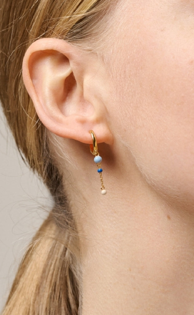 ENAMEL Copenhagen Øreringer - Lola Bold Hoops - Marine