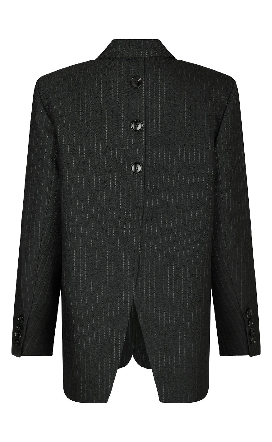 Neo Noir Blazer - Marielle Button Back- Antracit