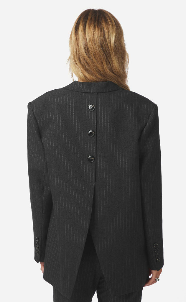 Neo Noir Blazer - Marielle Button Back- Antracit