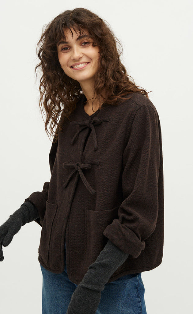 Global Funk Jakke - Mariell-G - Brown Black Mix