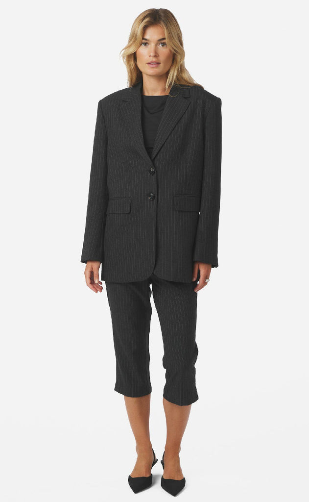 Neo Noir Blazer - Marielle Button Back- Antracit