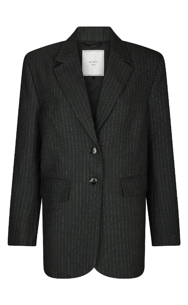 Neo Noir Blazer - Marielle Button Back- Antracit