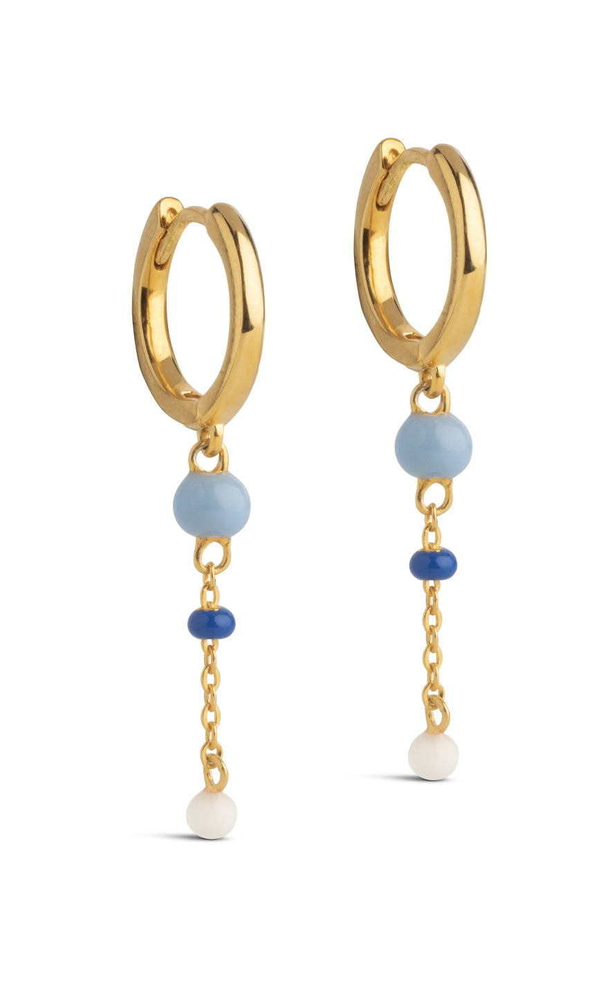 ENAMEL Copenhagen Øreringer - Lola Bold Hoops - Marine