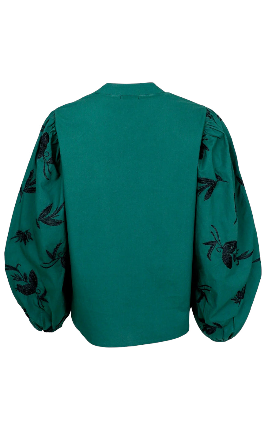 Black Colour Bluse  - Maren  - Green