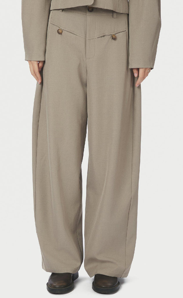 Neo Noir Bukser - Massie Structure - Warm Grey