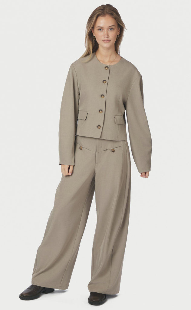 Neo Noir Bukser - Massie Structure - Warm Grey