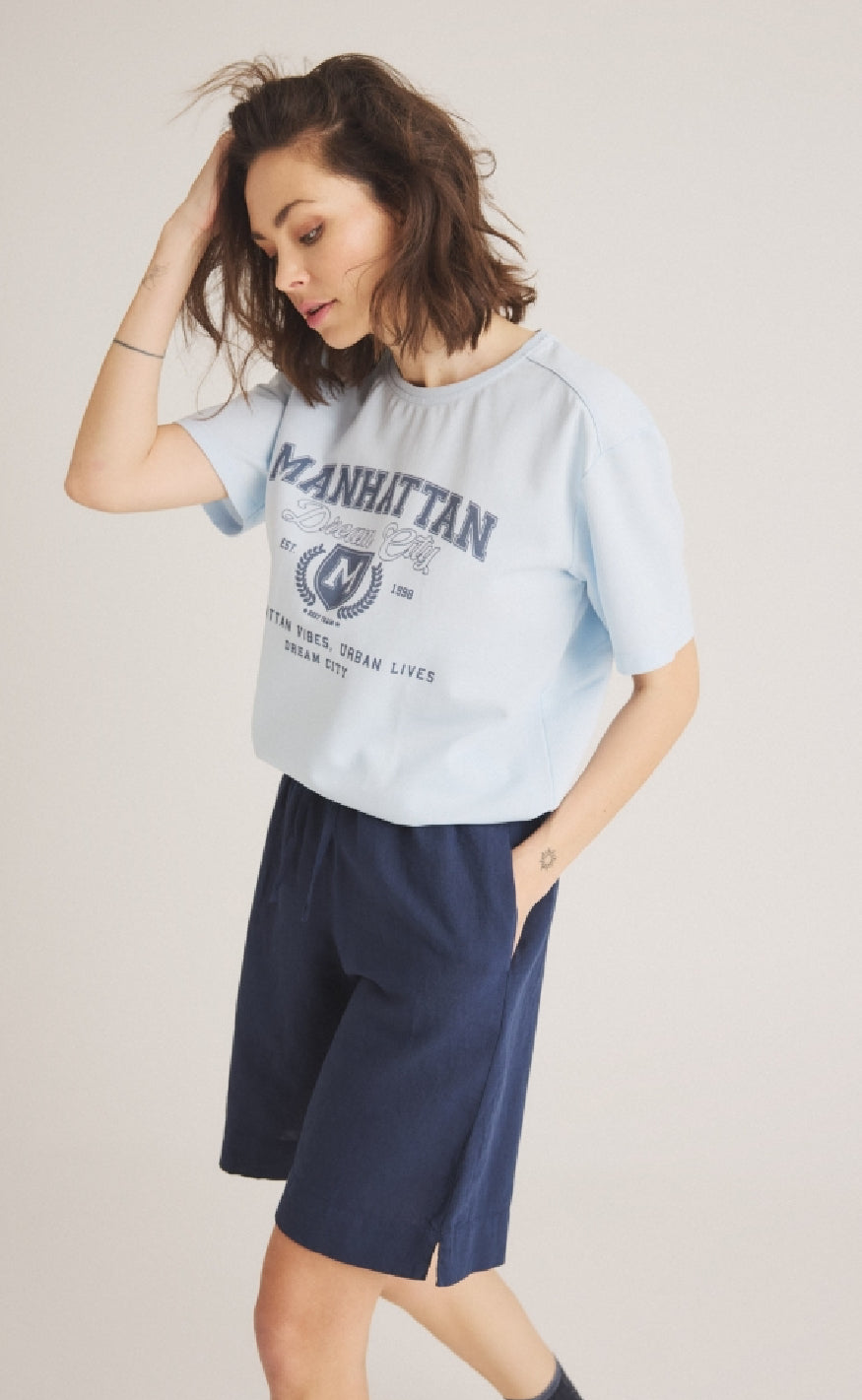Luxzuz T-shirt - Mata - Baby Blue