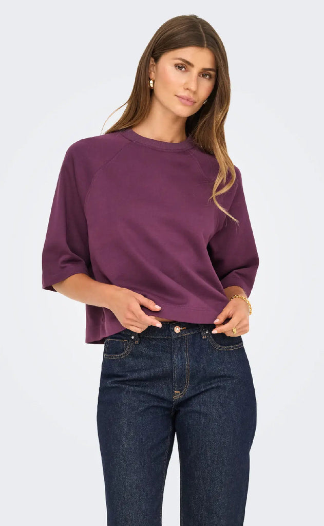 ONLY Bluse - Dasie Raglan - Mauve Wine