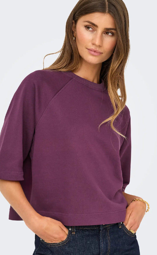 ONLY Bluse - Dasie Raglan - Mauve Wine