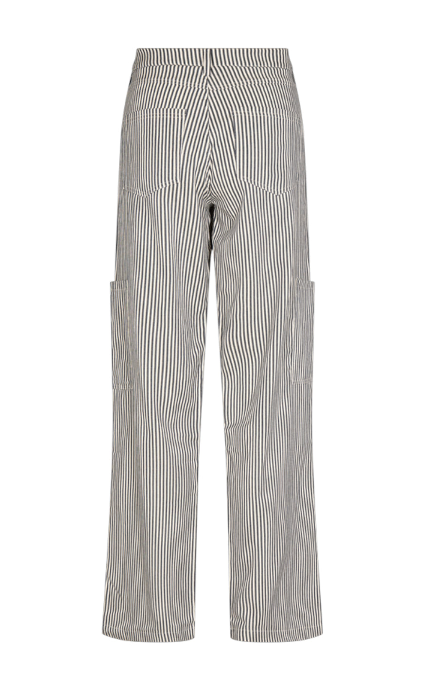 Freequent Bukser - Mella - Medieval Blue W. Off White