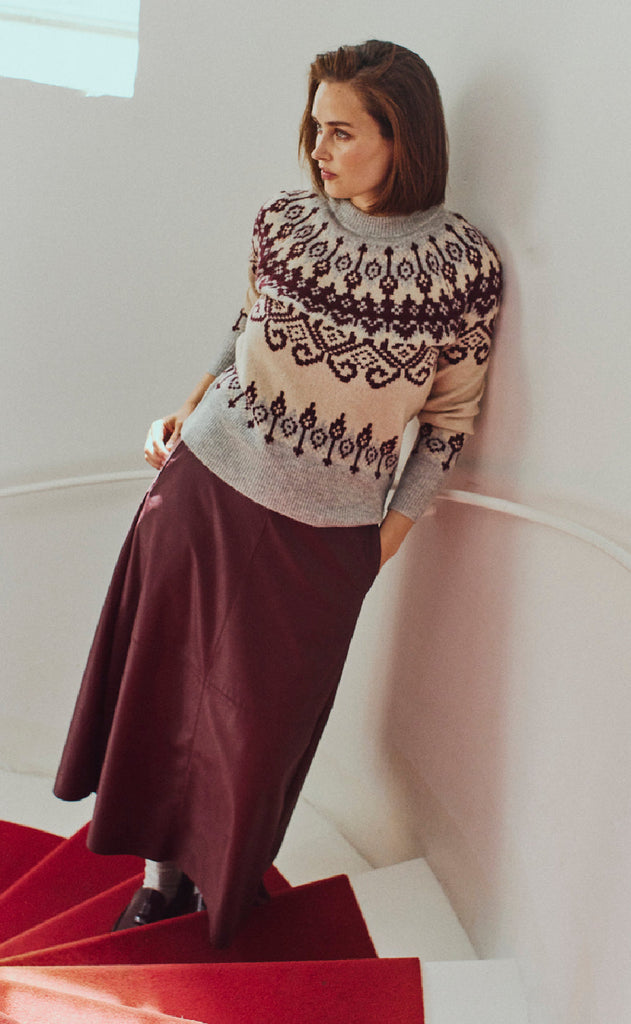 Freequent Pullover - Merla - Moonbeam Mel w. Med Grey Mel