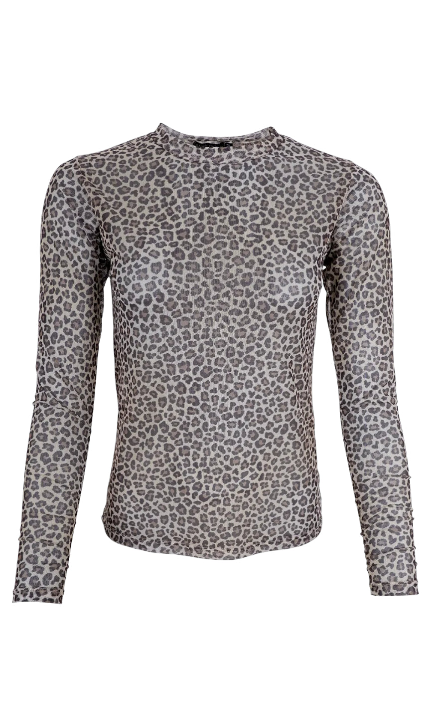 Black Colour Bluse - Florence - Leopard