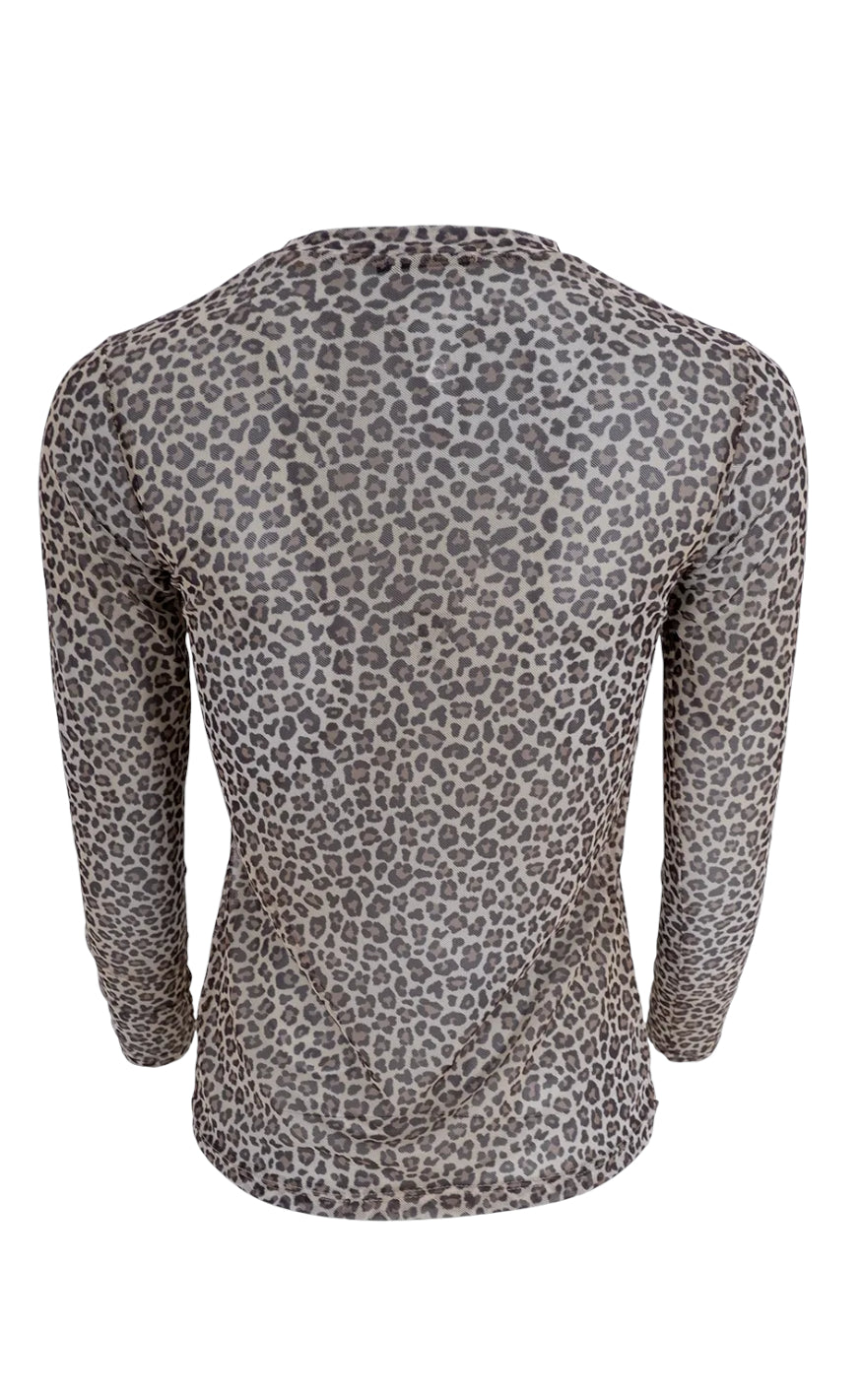 Black Colour Bluse - Florence - Leopard