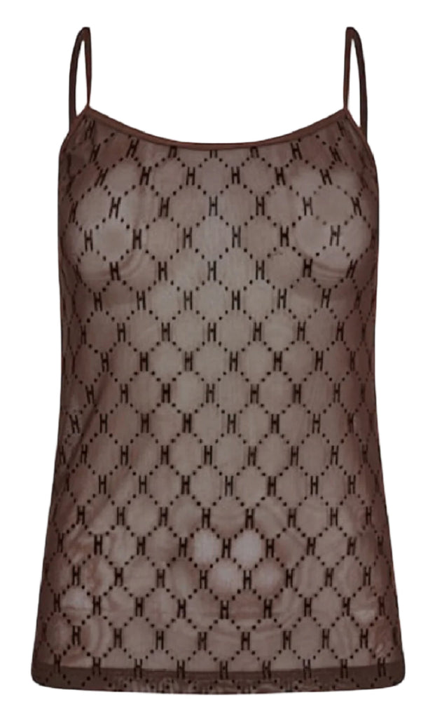 Hype The Detail Topp - Mesh Singlet - Brown