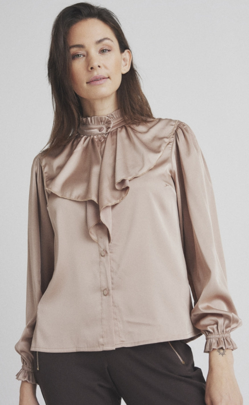 One Two Luxzuz Skjorte - Mian - Light Taupe