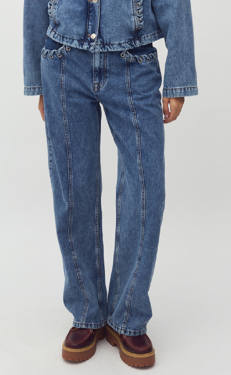 Global Funk Bukser - Wallia-G - Mid Blue Vintage