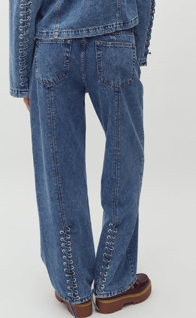 Global Funk Bukser - Wallia-G - Mid Blue Vintage