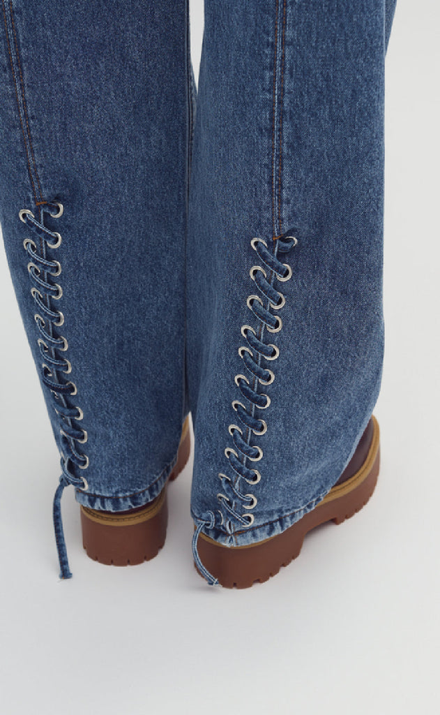 Global Funk Bukser - Wallia-G - Mid Blue Vintage