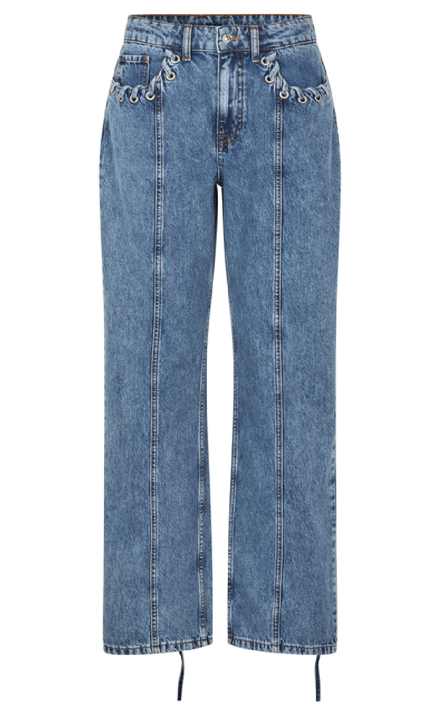 Global Funk Bukser - Wallia-G - Mid Blue Vintage