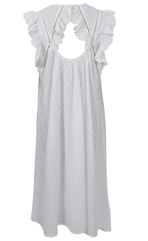 Black Colour Kjole - Mie Frill - White