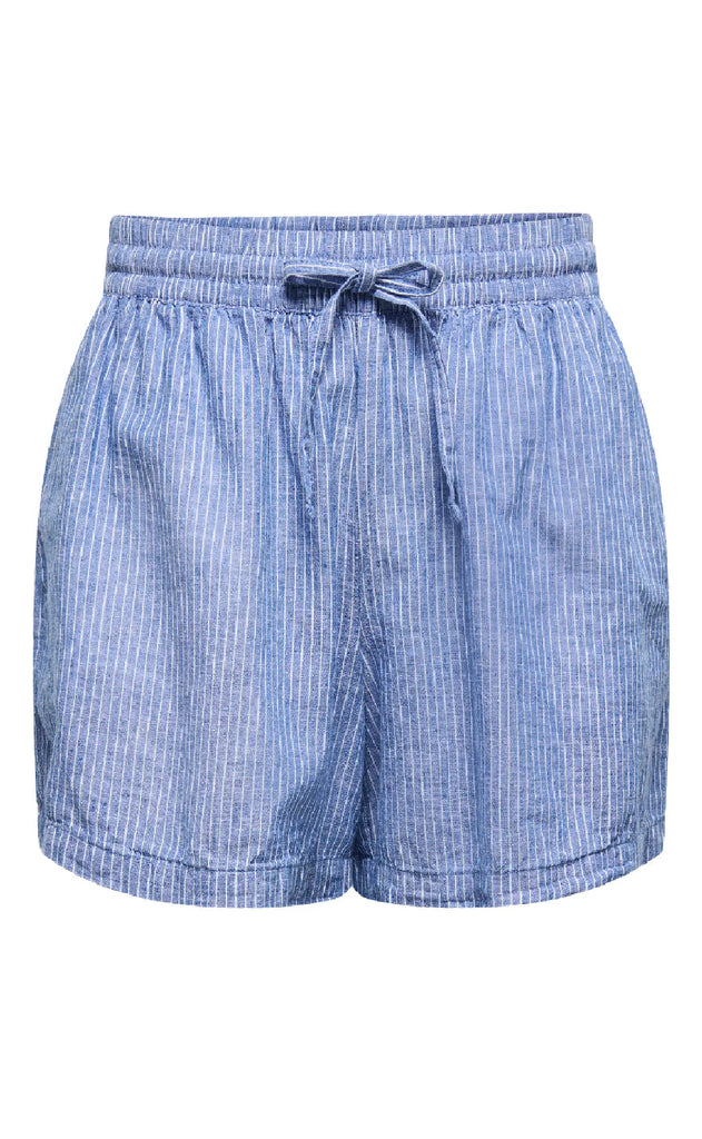 JDY Shorts - Mila Linen - Star Sapphire/Cloud Dancer.