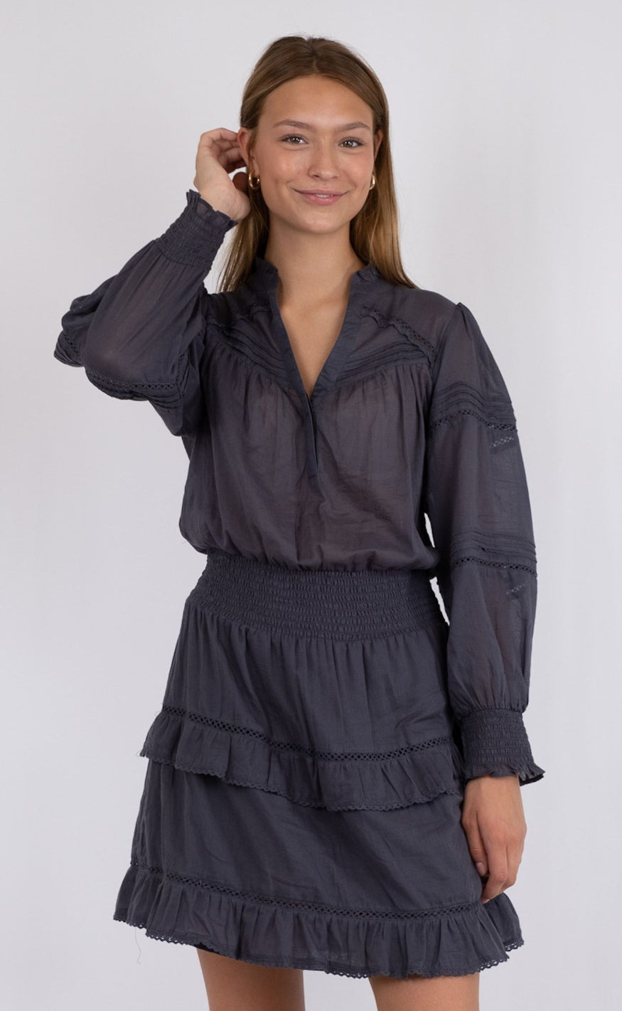 Neo Noir Kjole - Milan S Volie - Dark Grey