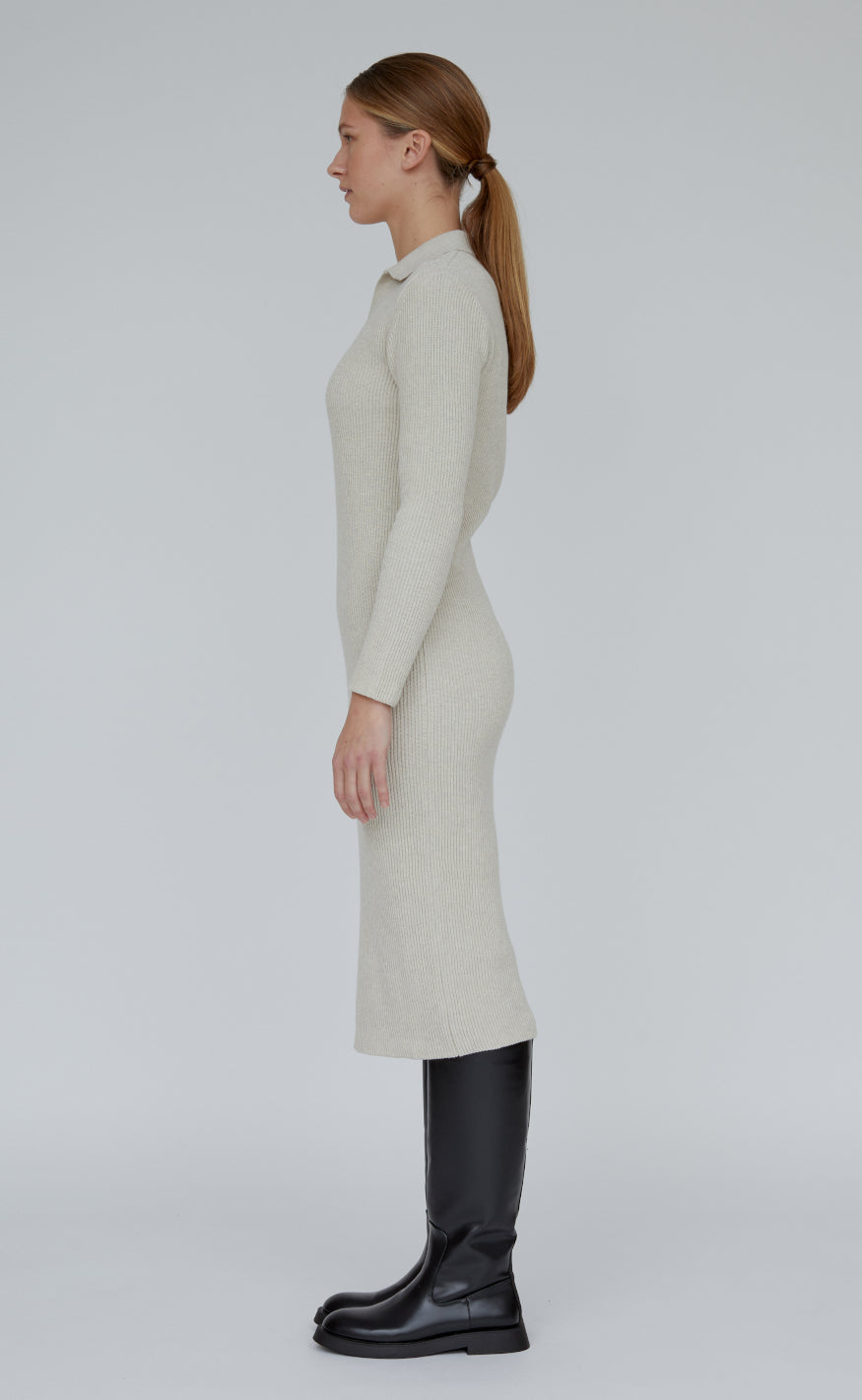 Basic Apparel Kjole - Jemima - Natural Melange