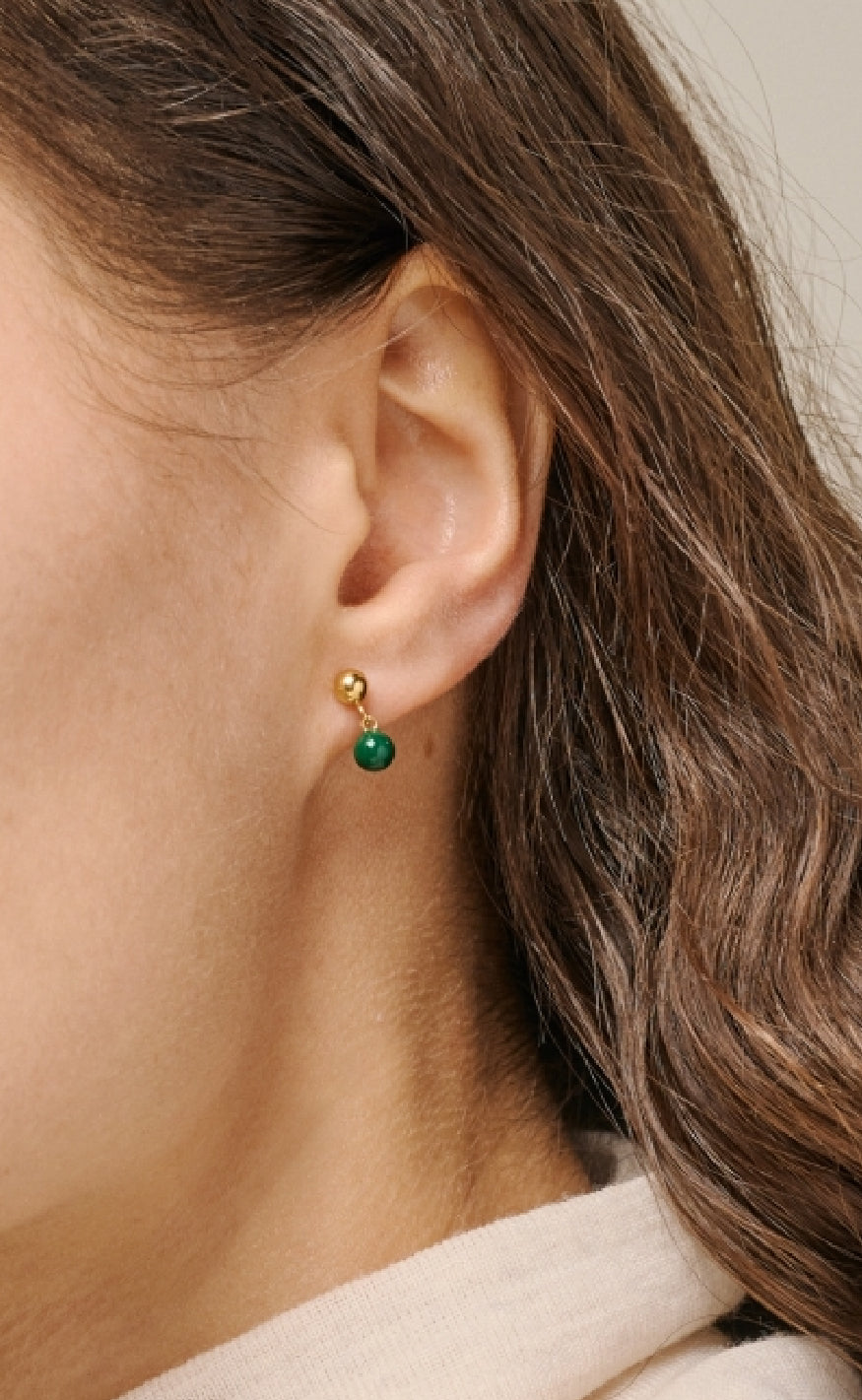 ENAMEL Copenhagen Øreringer - Mina - Petrol Green