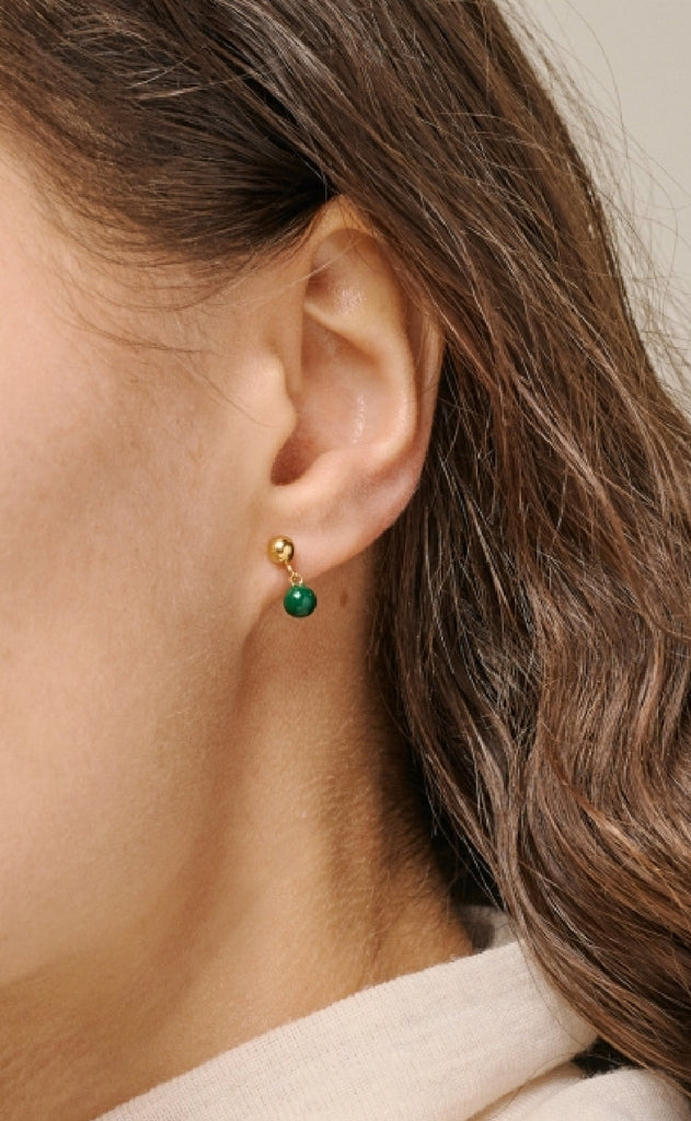 ENAMEL Copenhagen Øreringer - Mina - Petrol Green