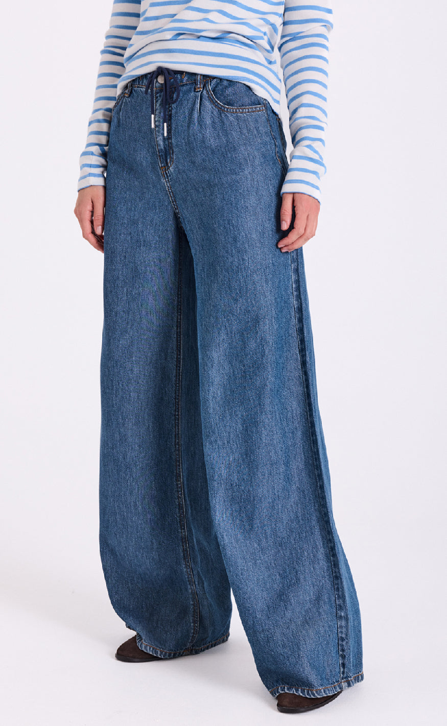 Freequent Bukser - Milo - Medium Blue Denim