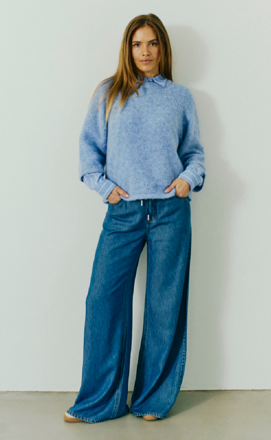 Freequent Bukser - Milo - Medium Blue Denim