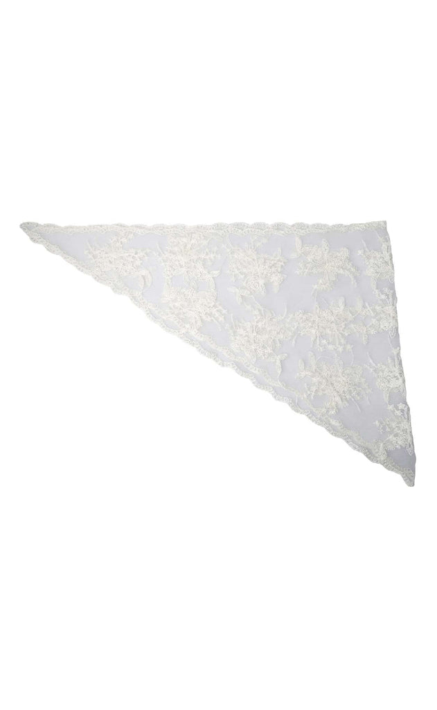 Black Colour Skjerf - Miriana Traingle Lace - Butter Yellow